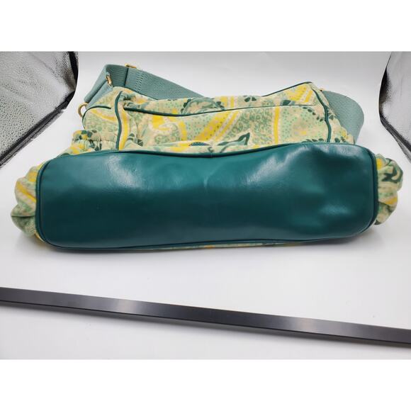 Juicy Couture Green Yellow Paisley Couture Baby Shoulder Bag Vintage Y2K - Picture 10 of 16